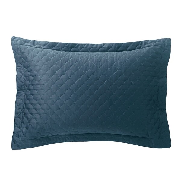 navy blue king pillow shams