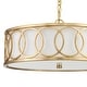 preview thumbnail 5 of 5, Libby Langdon for Crystorama Graham 6 Light Antique Gold Chandelier - 18"W x 8"H