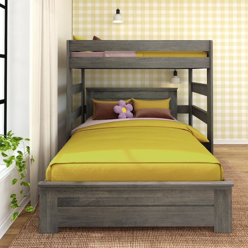 Max and Lily Farmhouse Twin over Queen L Shaped Bunk Bed