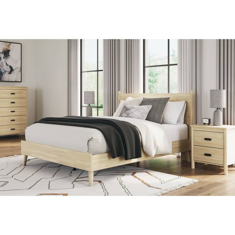 Signature Design by Ashley Cabinella Beige Platform Panel Bed
