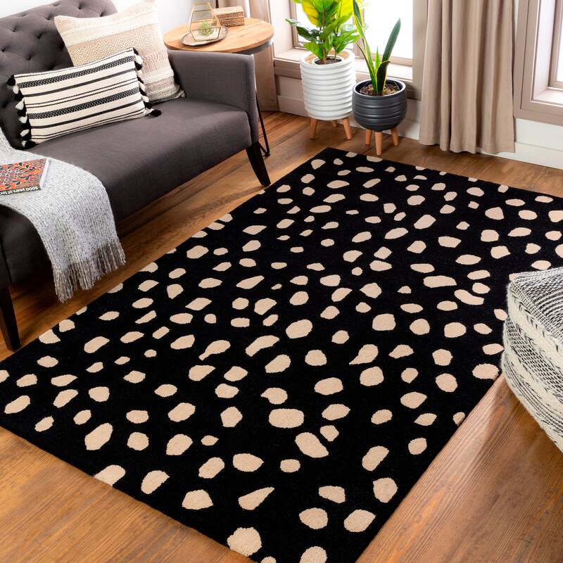Livabliss Tunas Handmade Animal Print Wool Area Rug