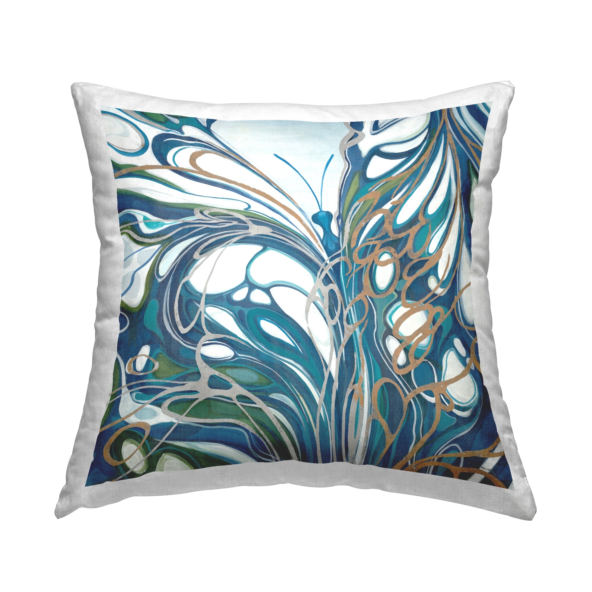 Stupell Contemporary Butterfly Swirl Printed Throw Pillow Design by Liz Jardine