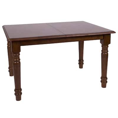 Distressed Rectangular Wooden Dining Table - 60" - Brown