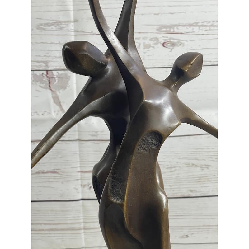 Signed Original Abstract Shall We Dance Bronze Sculpture By Milo Hot Cast