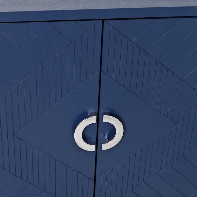 Stylish and Functional 4-Door Storage Cabinet with Adjustable Shelves