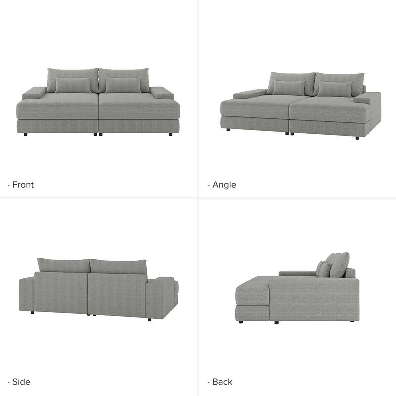 Conradus Modren Oversize 57" Deep Square Arm Sofa by HULALA HOME