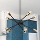 preview thumbnail 1 of 9, Gresham 10 Light Gold Brass and Black Mid-Century Modern Chandelier Adjustable Arms - 34.25-in W x 14.75-in H x 34.25-in D