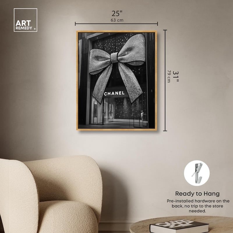 Big Bow Noir Store Canvas by Art Remedy