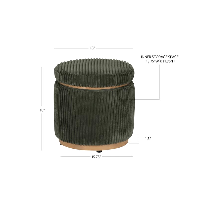 Rue Sherpa/Corduroy Storage Ottoman