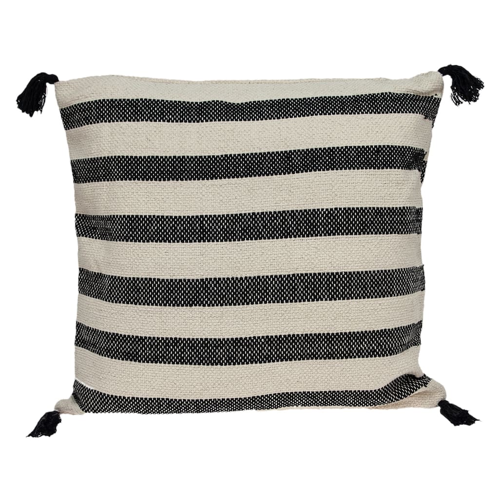 Parkland Collection Abali Transitional Black and White Pillow Cover