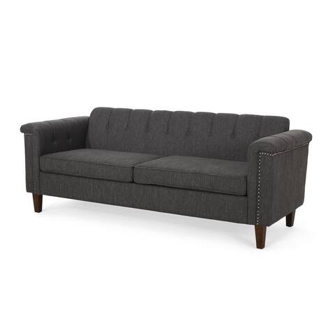 Firth Channel-stitched 3-seat Sofa by Christopher Knight Home