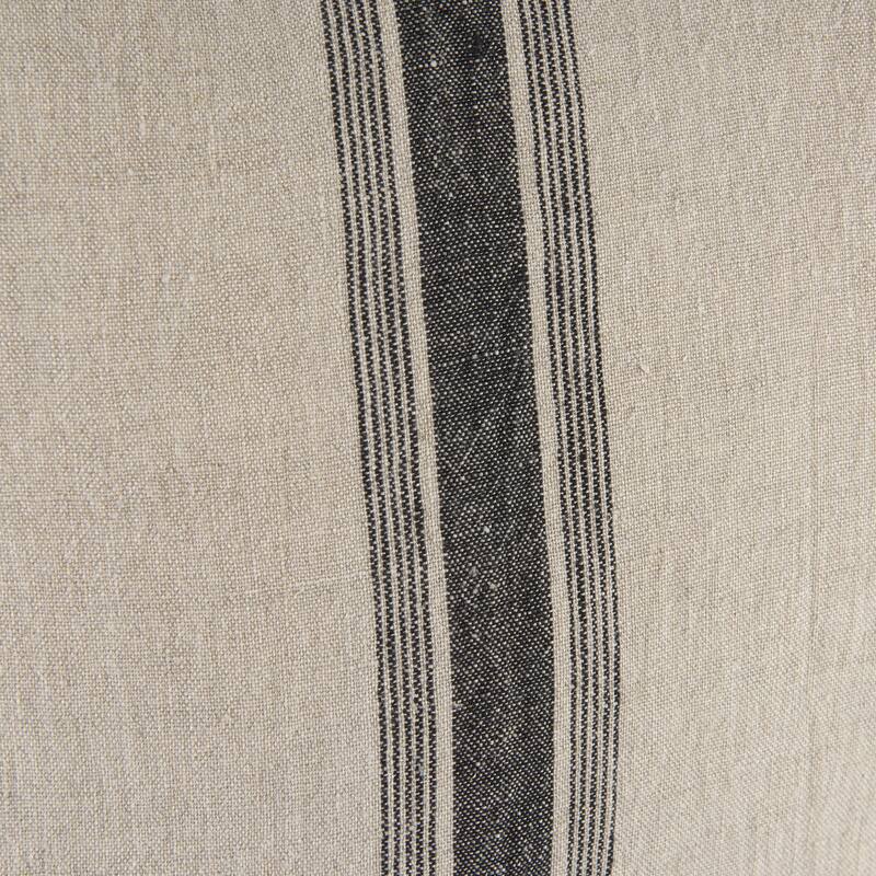 Hattie 13L x 21W Beige and Black Fabric Striped Decorative Pillow Cover