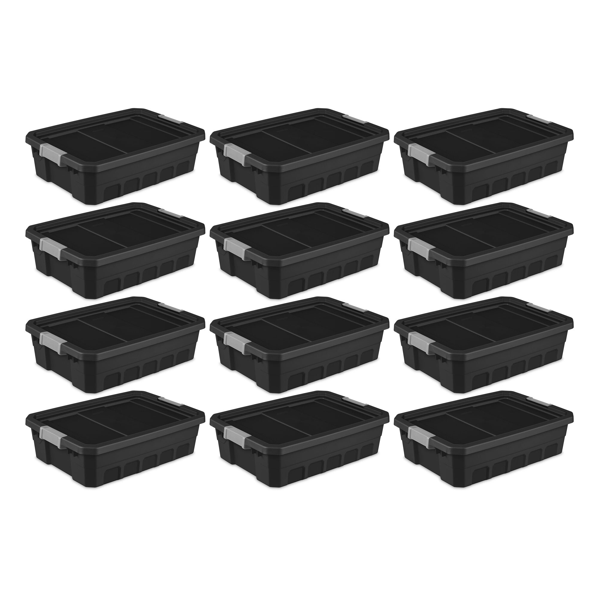 Sterilite Tuff1 18 Gallon Plastic Storage Tote Container Bin w/ Lid (24 Pack)