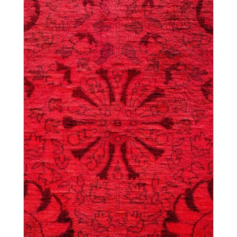 Fine Vibrance, One-of-a-Kind Hand-Knotted Runner Rug - Orange, 3' 1" x 9' 1" - 3' 1" x 9' 1"