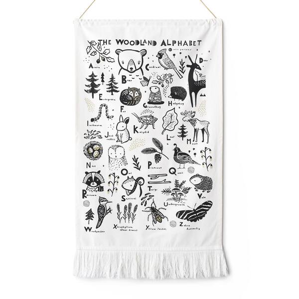 slide 2 of 4, Wee Gallery Printed Tapestry - Jungle Animal Alphabet