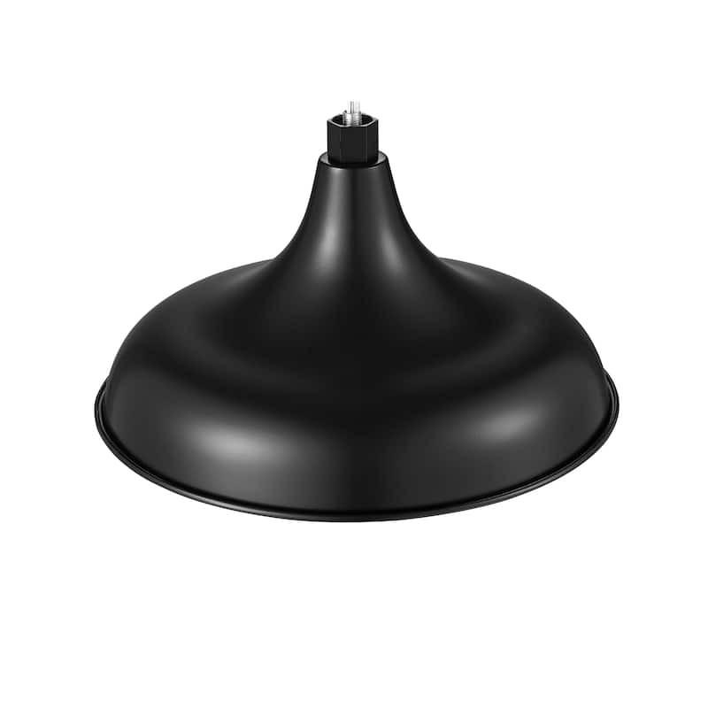 R Series 1-Light Modified Warehouse Shade Satin Black - Satin Black - 14