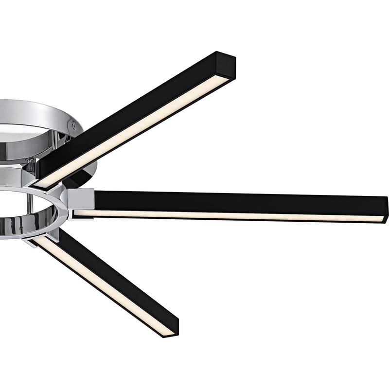 Zealand Integrated LED Polished Chrome Semi-Flush Mount with CCT Switch