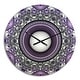 preview thumbnail 2 of 7, Designart 'Purple Fractal Pattern with Circles' Oversized Modern Wall CLock 16 in. wide x 16 in. high