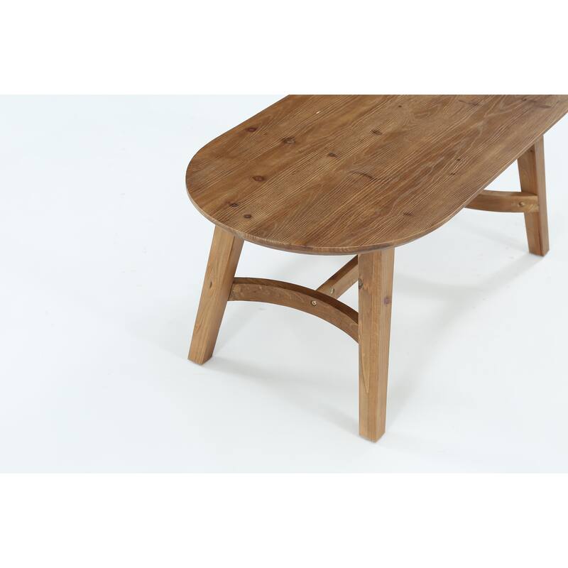 47.24-Inch Farmhouse Solid Wood Coffee Table