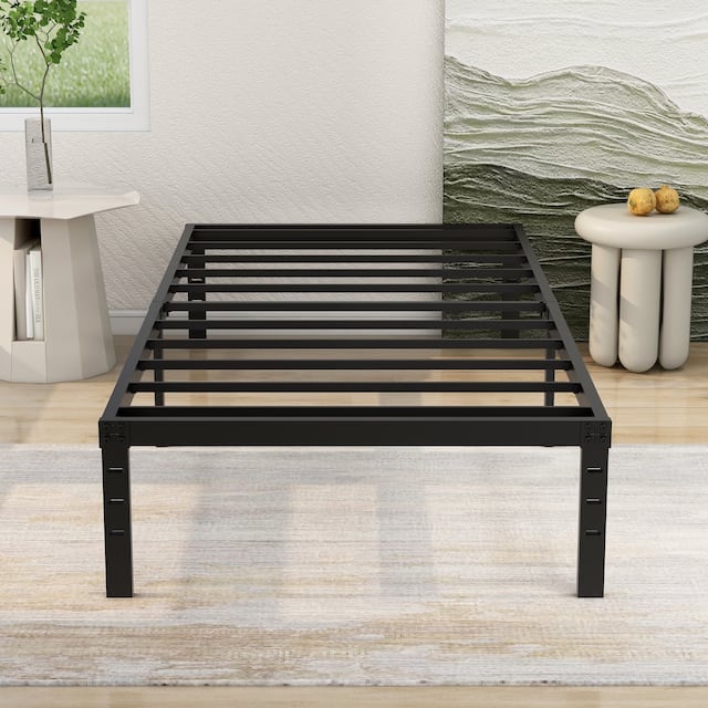 NNV 14" 3500 lbs Heavy Duty Bed Frame, Duty Steel Slat Metal Bed Frame