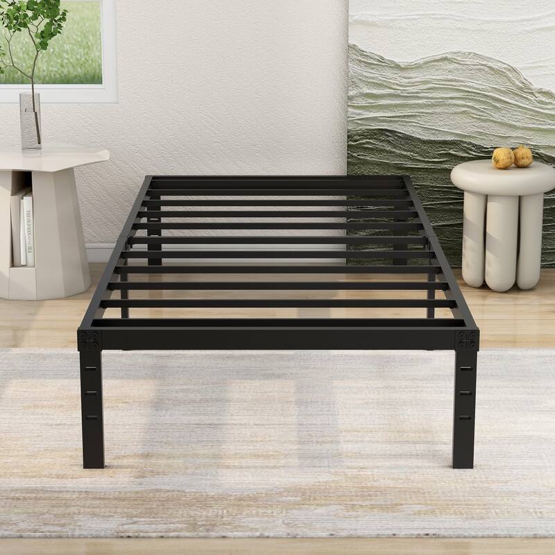 NNV 14" 3500 lbs Heavy Duty Bed Frame, Duty Steel Slat Metal Bed Frame