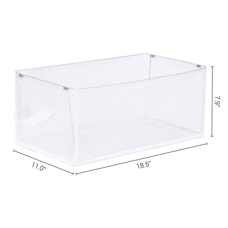 Storage Cube, PVC Storage Bin with Handles for Shelves Closet, 1 Pack Collapsible Storage Basket for Organizing Clothes Books