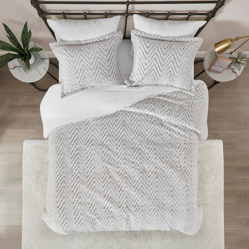 Madison Park Aurora Ivory Extra Warm Down Alternative Comforter Set