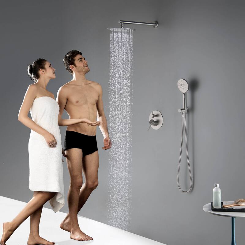 Circular Pressure Balanced 2-Function Shower System with Rough-In Valve