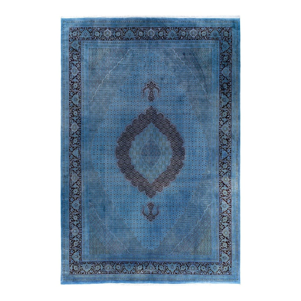Fine Vibrance One-of-a-Kind Hand-Knotted Area Rug - Blue, 10' 3" x 15' 1" - 10' 3" x 15' 1"