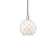 Option Black Antique Brass / White Glass with White Rope