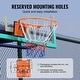 preview thumbnail 8 of 9, Orange Heavy Duty Q235 Wall Door Mounted Basketball Hoop with Nylon Net Perfect to Indoor or Outdoor Use