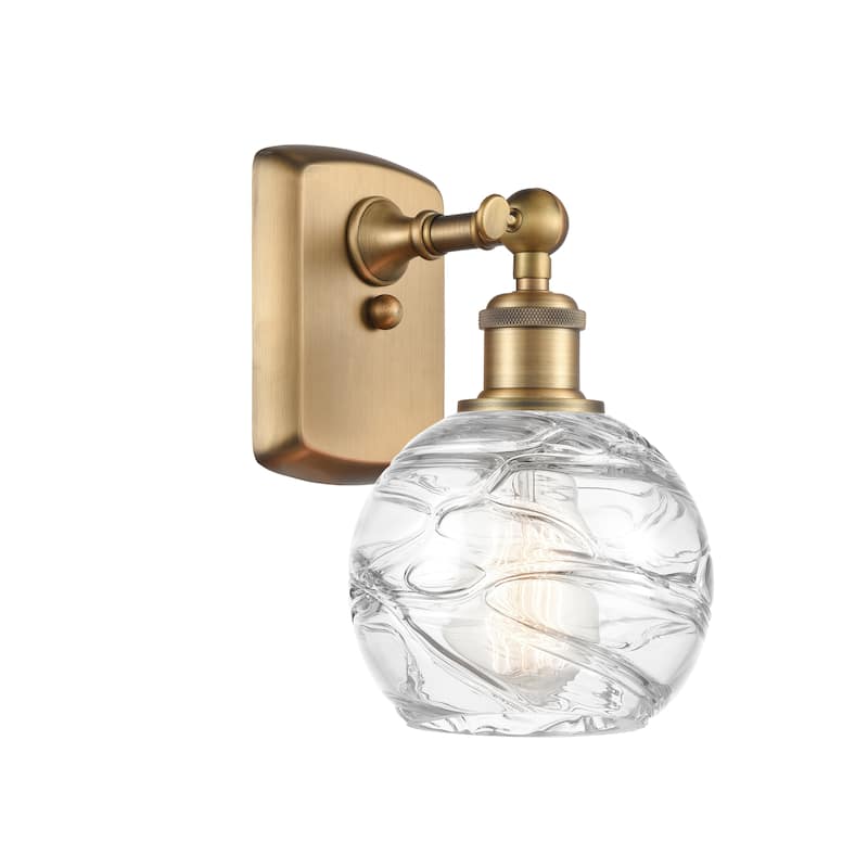 Innovations Lighting Athens Deco Swirl - 1 Light 6" Sconce - Brushed Brass