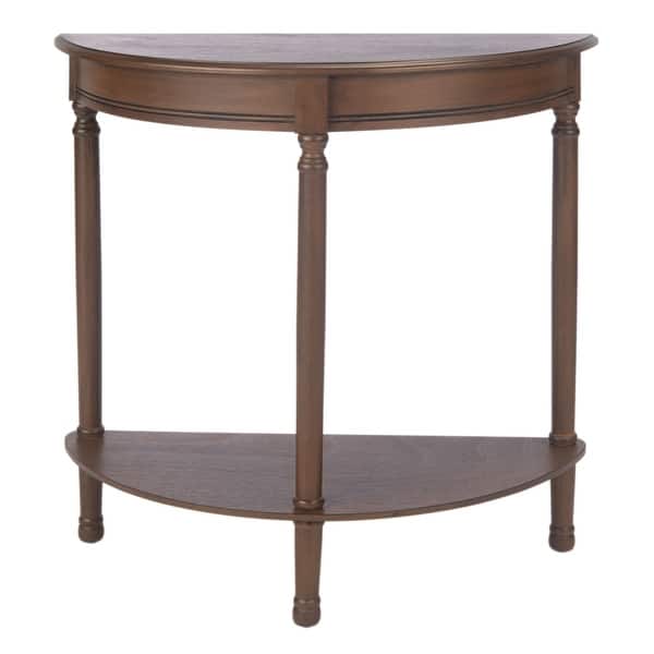 SAFAVIEH Aliyah 13 In. Greige Rectangle Wood Console Table With Drawer