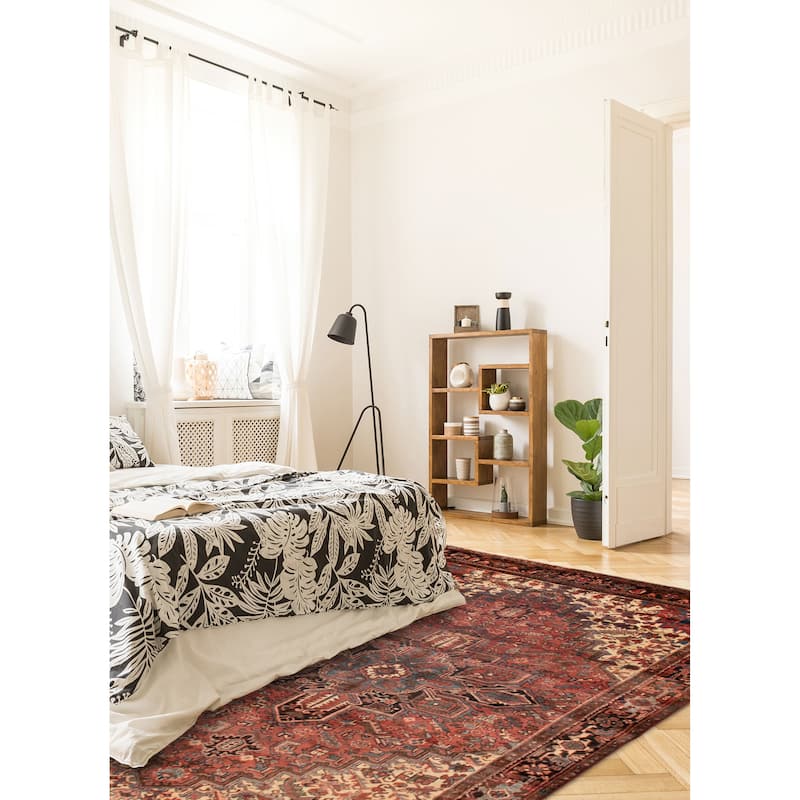 ECARPETGALLERY Hand-knotted Sarabi Red Wool Rug - 7'5 x 11'0