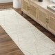 preview thumbnail 13 of 18, Ohad Handmade Boho Diamond Wool Area Rug Gray/Light Beige - 2' 6" x 8'
