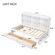 preview thumbnail 8 of 6, Twin Size Storage Bed with Side Bookcase and 2 Drawers - White