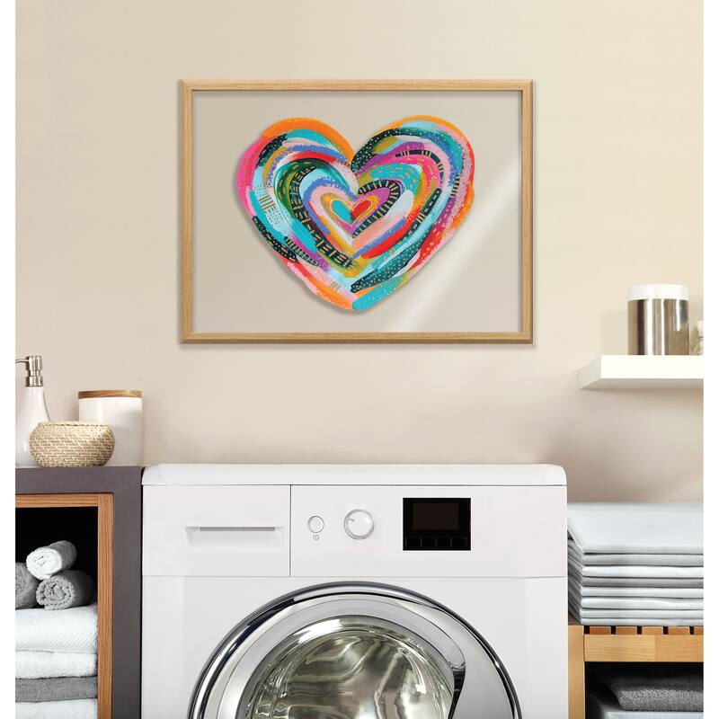 Kate and Laurel Blake Labyrinth Framed Printed Glass by Jessi Raulet