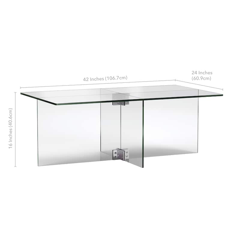 Silver Orchid Carlisle Glass Coffee Table