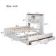 preview thumbnail 19 of 17, Roomfitters Twin Size Captain's Bed with Twin Trundle and 3-Drawer Storage, Bookcase Headboard, Space-Saving Bed for Kids