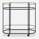 preview thumbnail 1 of 3, Uttermost 24186 Andre 32" Wide Metal Bar Cart with Two Shelves Iron