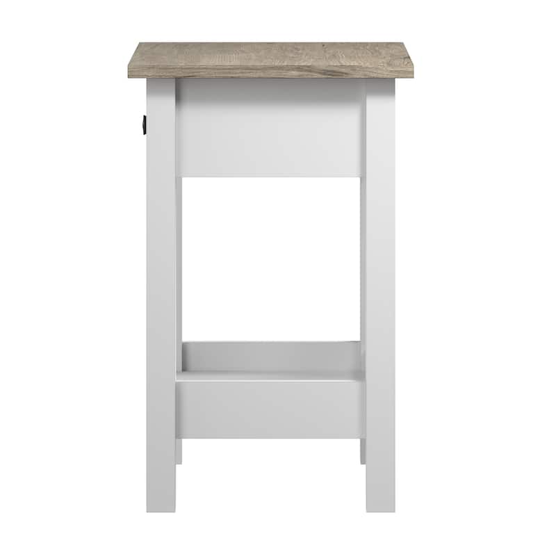 Bush Furniture Mayfield Farmhouse Living Room End Table.