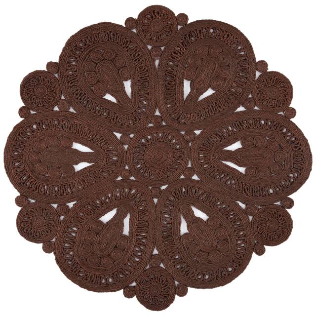 SAFAVIEH Handmade Natural Fiber Ljiljanka Floral Jute Rug