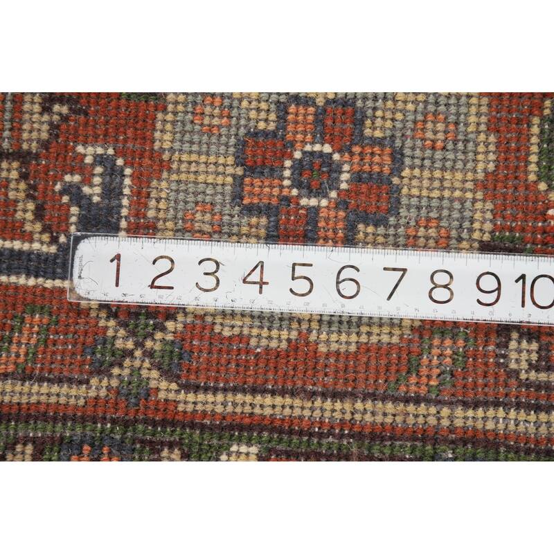 Hand Knotted Oriental 100% Wool Carpet Traditional Medallion Beige & Ivories Heriz (serapi) Area Rug - 11' 9'' X 8' 6''