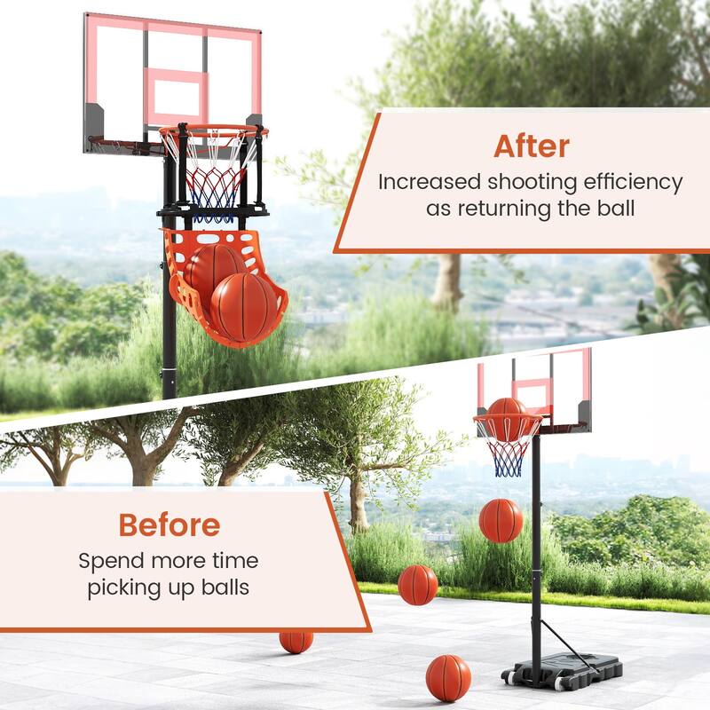 Gymax 360 degree Basketball Return Attachment w/4 Tool-Free Detachable