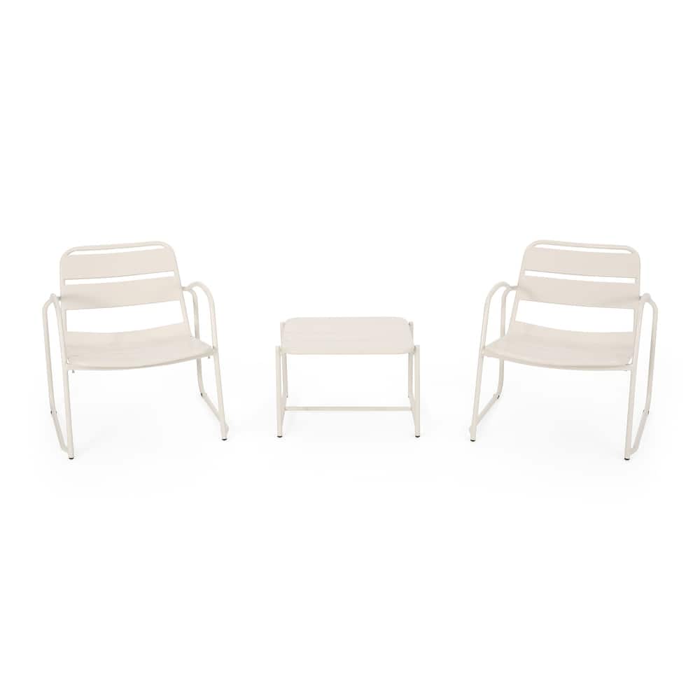 Cowan Outdoor Modern 2 Seater Chat Set by Christopher Knight Home