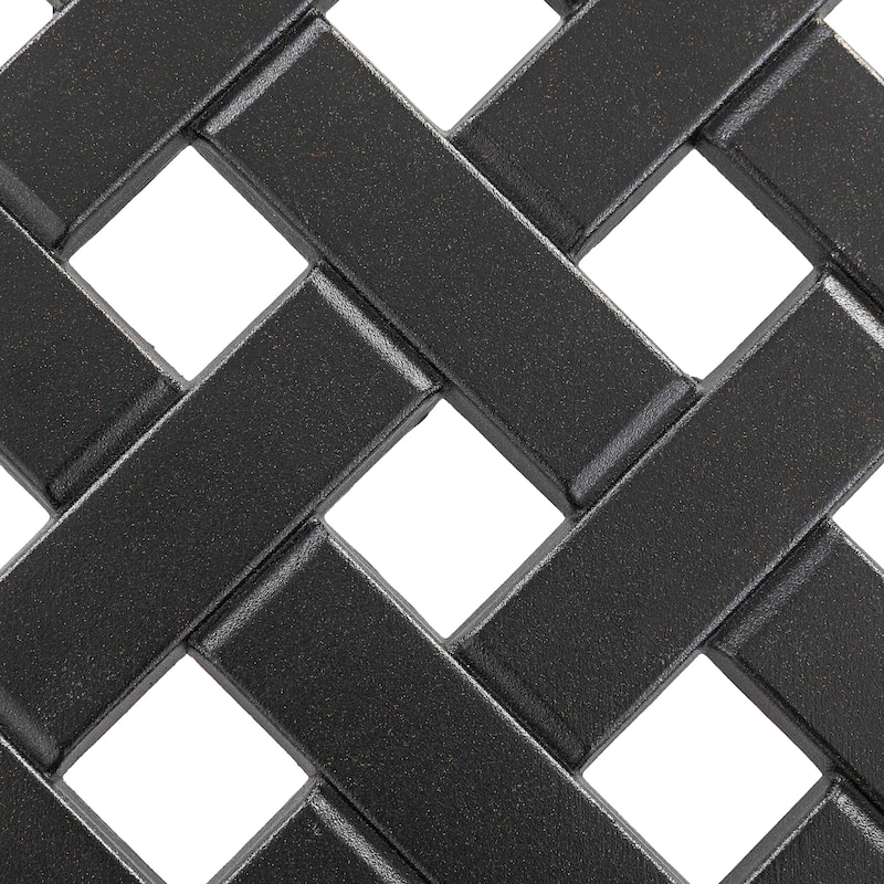 Outdoor Rectangle Cast Aluminum Dining Table with 2.09'' Umbrella Hole