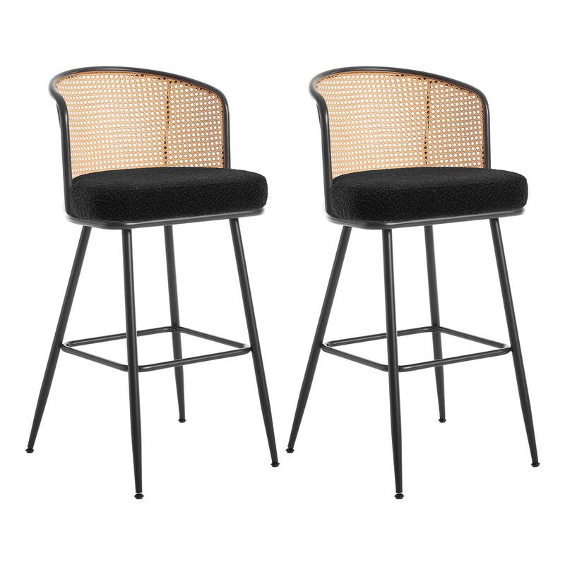 26"/29" Rattan Upholstered Bar Stool /Counter Stools Set of 2/3/4