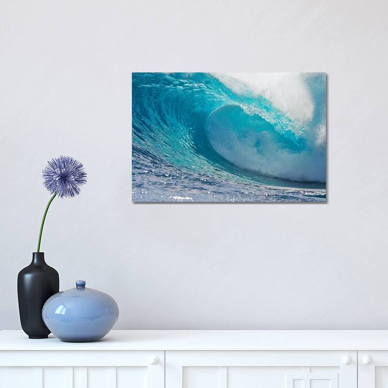 iCanvas "Plunging Waves II, Sout Pacific Ocean, Tahiti, French Polynesia" by Panoramic Images Canvas Print - 12x18x1.5