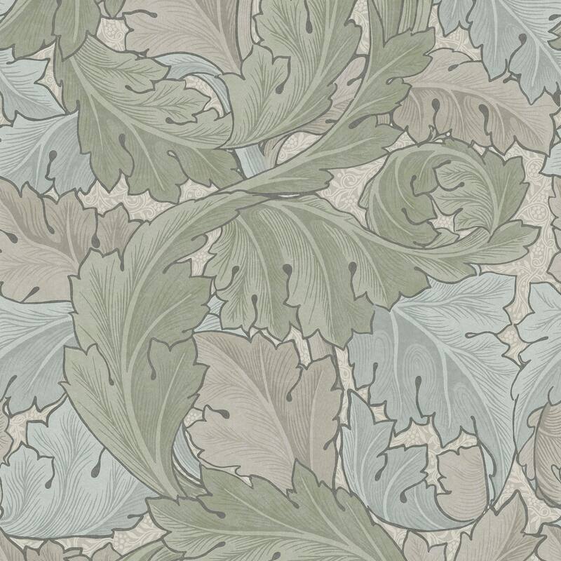 William Morris Acanthus Sage & Duck Egg Wallpaper