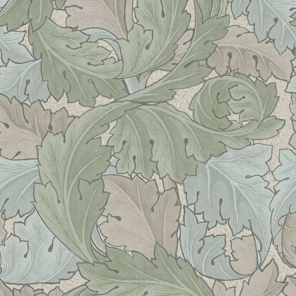 William Morris Acanthus Sage & Duck Egg Wallpaper
